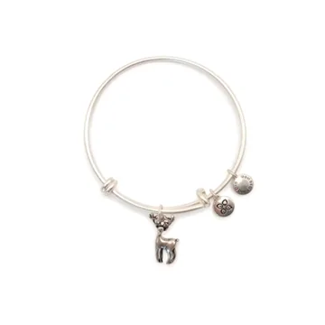 Urban Leaves Reindeer Bangle, vintage silver