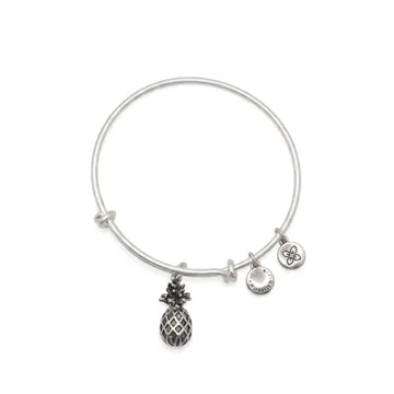 Urban Leaves Pineapple Bangle, vintage silver