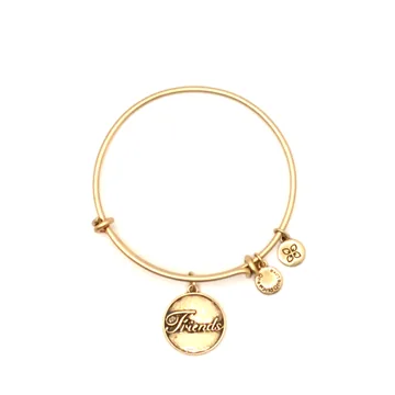 Urban Leaves Friends Bangle, gold tone