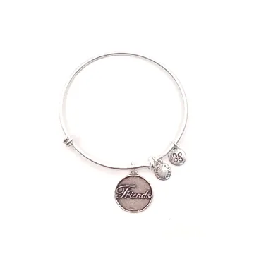 Urban Leaves Friends Bangle, vintage silver