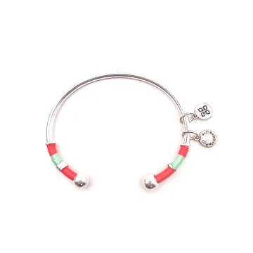 Urban Leaves Gypsy Cord Bangle, silver tone