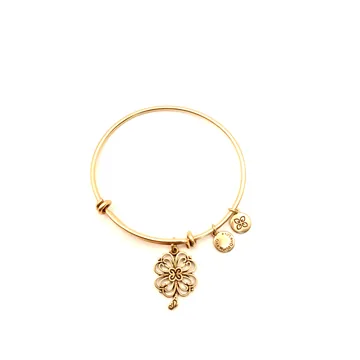 Urban Leaves Magic Flower Bangle, vintage gold