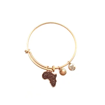 Urban Leaves Africa Bangle, vintage gold