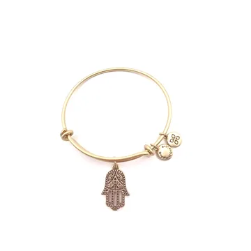 Urban Leaves Hand of Fatima Bangle, gold tone