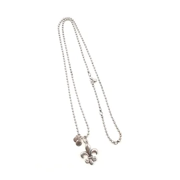 Urban Leaves Ball Chain Necklace, vintage silver